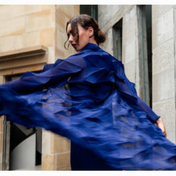 Alquema Handmade, Knee Length, Sheer Nikki Coat in Black - Size O/S NWT - Picture 1 of 13